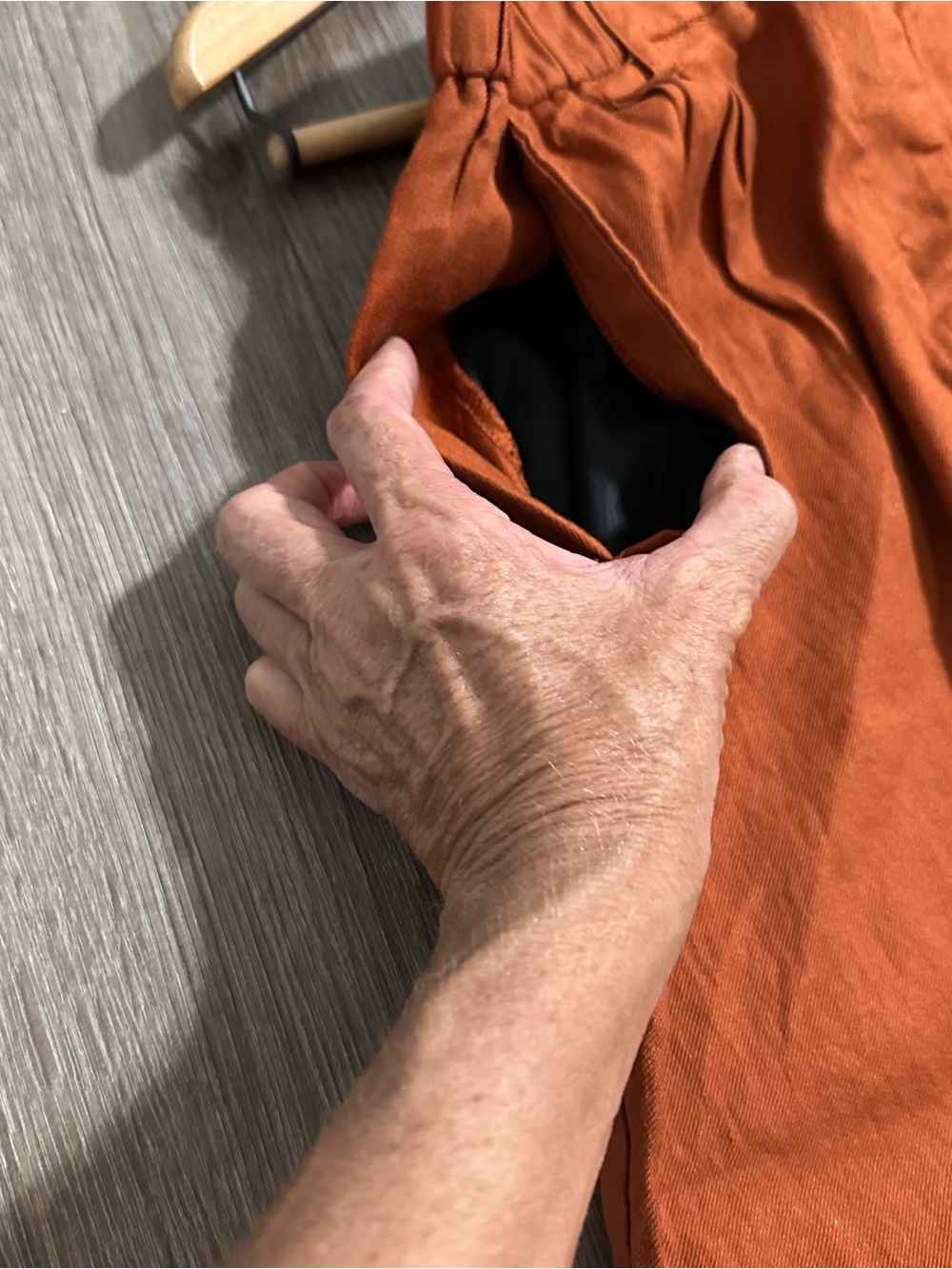 Express Linen Pants Rust Color Hi Rise - Picture 3 of 10